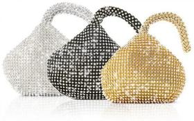 Triângulo Feminino Bling Glitter Bolsa Coroa Caixa Clutch Eveni