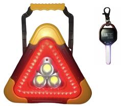 Triângulo Lanterna Emergência para Carros Caminhão Motos Iluminado LED 5 Modos de Iluminação