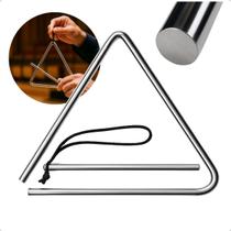Triangulo Musical Alumínio Cromado Profissional Forro Xote 30cm 10mm Espessura Com Batedor Instrumento Musical Resistente Zaidans Triangulo Musical Alumínio Cromado Profissional Forro Xote 30cm 10mm Espessura Com Batedor Instrumento Musical Resistente Zaidans