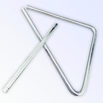 Triangulo musical forro de aço 15 cm cromado torelli