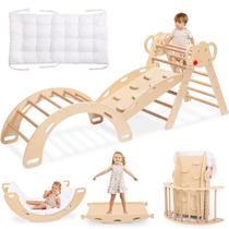 Triângulo Pikler Dobrável WINGYZ 8 em 1 para Crianças Pequenas, Ginásio Infantil Jungle Triângulo Pikler Dobrável WINGYZ 8 em 1 para Crianças Pequenas, Ginásio Infantil Jungle