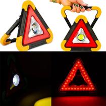 Triângulo Veicular Lanterna LED Alerta Emergência Aviso