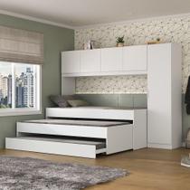 Tricama de Solteiro com Guarda Roupa Dublin Multimóveis MP4034 Branca Tricama de Solteiro com Guarda Roupa Dublin Multimóveis MP4034 Branca