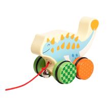 Triceratops de brinquedo Animal Push de madeira para crianças de 1 a 3 anos Triceratops de brinquedo Animal Push de madeira para crianças de 1 a 3 anos