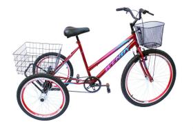 Triciclo adulto cano baixo freio duplo