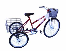 Triciclo adulto onix c/guidão poty vermelho