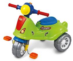 Triciclo Avespa Basic Infantil com Pedal e Buzina Motoca de Passeio Maral Brinquedos Crianças 24 m+