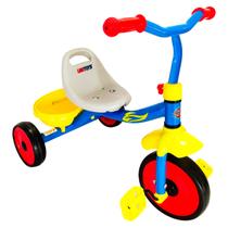 Triciclo Azul Uni Toys Suporta até 30kg Três Rodas Com Cesto Infantil Princess