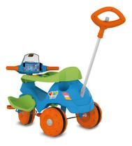 Triciclo Bandeirante Passeio E Pedal Velobaby G2 Motoca Azul Azul/verde