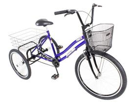 Triciclo bicicleta lazer aro 26 azul v- brake