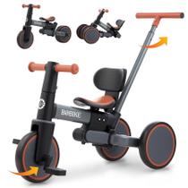 Triciclo Bobike 5 em 1 para crianças de 18 meses a 5 anos, cinza