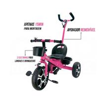 Triciclo c/ apoiador rosa ta21m1