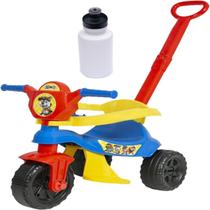 Triciclo Cachorro Azul Infantil Motoca + Squeeze Garrafinha