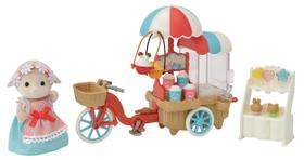 Triciclo Calico Critters Pipoca - Casa de Bonecas com Figura e Acessórios
