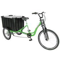 Triciclo Carga Multiuso 150kg Marchas Caixa Fechada Verde - Dream Bike