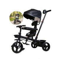 Triciclo Carrinho Com Empurrador Confort Preto Infantil
