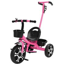 Triciclo Com Apoiador Rosa Infantil Zippy Toys