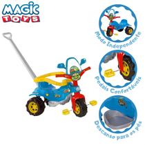 Triciclo com pedal motoquinha infantil tico tico dino azul menino - MAGIC TOYS