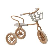 Triciclo de metal de móveis de simulação em miniatura 1:12 para casa de boneca Bjd Ob11