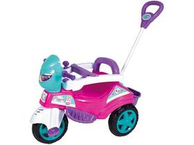 Triciclo De Passeio Baby City Menina Com Pedal Buzina Haste Direcionavel