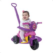 Triciclo de Passeio com Pedal Empurrador Motoca Velotrol Patrulha Canina Kemotoca Brinquedo Infantil Bebê Seguro