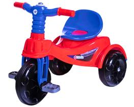 Triciclo De Pedal Com Buzina e Cestinha Infantil Vermelho