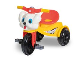 Triciclo de Pedal Infantil Cachorro Com Buzina Calesita