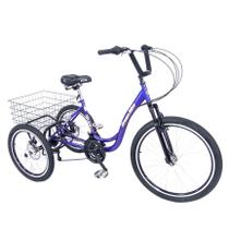 Triciclo deluxe azul com marcha - Dream Bike