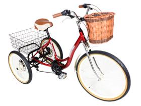 Triciclo deluxe premium - vermelho com creme - Dream Bike
