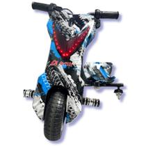 Triciclo Drift Elétrico 150w Até 65kg Bluetooth Led 15kmh Azul