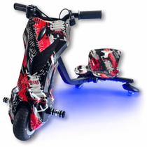 Triciclo Drift Eletrico Infantil 3 Rodas 150w Bluetooth Led até 15kmH Vermelho Patinete Triciclo Drift Eletrico Infantil 3 Rodas 150w Bluetooth Led até 15kmH Vermelho Patinete