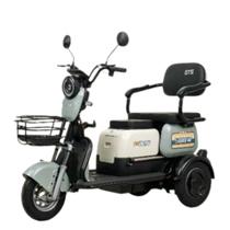 Triciclo Elétrico 500W GTS 3 Lugares Bateria Removível Autopropelido Branco/Cinza