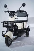 Triciclo Elétrico 500W GTS 3 Lugares Bateria Removível Autopropelido Branco e Vermelho