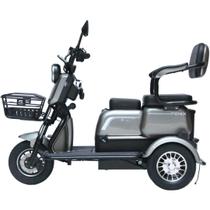 Triciclo Elétrico 750W Dois Assentos Cadeiras Ré Alarme Bagageiro Fenix Grafite Triciclo Elétrico 750W Dois Assentos Cadeiras Ré Alarme Bagageiro Fenix Grafite