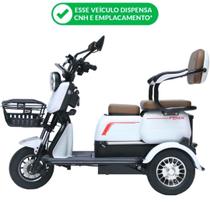 Triciclo Elétrico 750W Fenix Branco 48V 22AH Tração Reduzida - Não Precisa de CNH Triciclo Elétrico 750W Fenix Branco 48V 22AH Tração Reduzida - Não Precisa de CNH