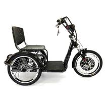 Triciclo Elétrico 800W Lítio com Ré Farol e Alarme Fox Preto