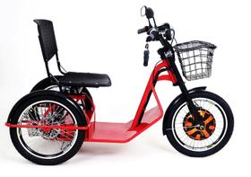 Triciclo Elétrico 800w Sem Amortecedor Vermelho Triciclo Elétrico 800w Sem Amortecedor Vermelho