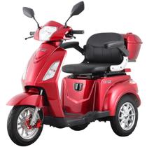 Triciclo Elétrico Autopropelido 1000W Ré Alarme Bagageiro Eko-10 Vermelho