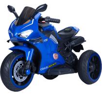 Triciclo Eletrico Bang Toys Super Moto com 3 Rodas 6V Azul