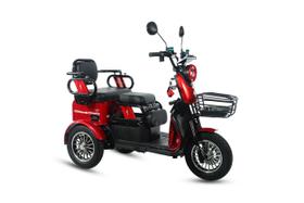 Triciclo Elétrico Comfort 1000w 3 Lugares Com Ré Dream Bike Vermelho
