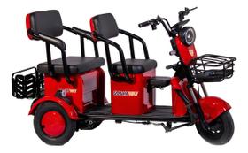 Triciclo Elétrico De Carga Ou 2 Pessoas 800w Com Bagageiro Sem Cnh