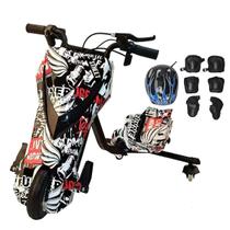 Triciclo Elétrico Drift 3 Velocidades com Kit de Proteção Buzina Bluetooth