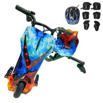 Triciclo Elétrico Drift 3 Velocidades com Kit de Proteção Buzina Bluetooth