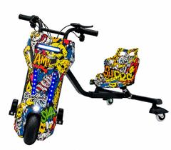 Triciclo Elétrico Drift 350w Bluetooth 3 Velocidades Único com Amortecedor