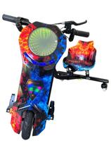 Triciclo elétrico drift hoverboard 350w com luzes led g