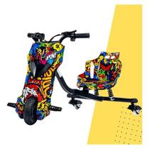 Triciclo Elétrico Drift Infantil 250W com Bluetooth e Amortecedor 3 Rodas até 80kg Triciclo Elétrico Drift Infantil 250W com Bluetooth e Amortecedor 3 Rodas até 80kg