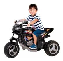 Triciclo Elétrico Infantil 6v Moto Preta Max Turbo Magic Toys