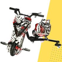 Triciclo Eletrico Infantil Drift 350w C/ Amortecedor Led Bluethooh 3 Velocidades Sistema De Manete De Freios Rodas Traseiras De 8 Polegadas
