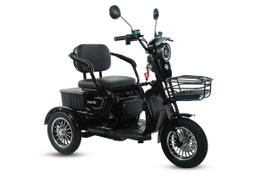 Triciclo Elétrico Kompakt 1000w 3 Lugares Com Ré Adulto Preto DREAM BIKE