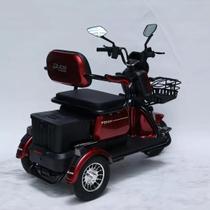 Triciclo Elétrico Motorização de 500 Watts com Capacidade de Transportar 3 Pessoas Suporta Até 150 Kg Autonomia de 50Km, Modelo 2026 Atualizado.